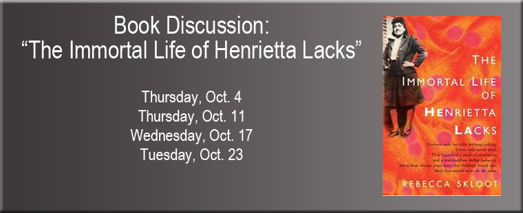Book Discussion: The Immortal Life of Henrietta Lacks