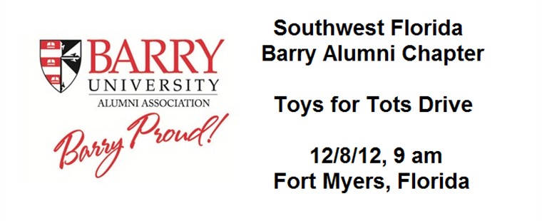 Southwest Florida Barry Alumni Chapter Toys For Tots Drive