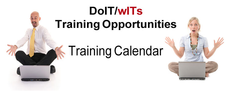 March 2013 DoIT/wITs training opportunities