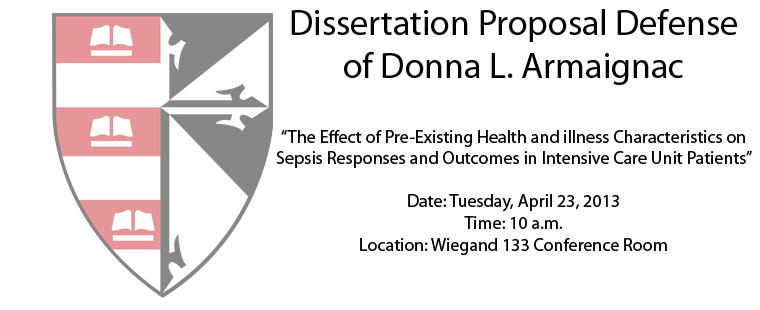 Dissertation Proposal Defense of Donna L. Armaignac
