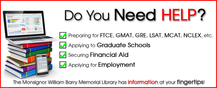Barry Memorial Library can assist your educational and career goals