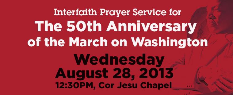 Interfaith Prayer Service for the 50th Anniversary of the March on Washington