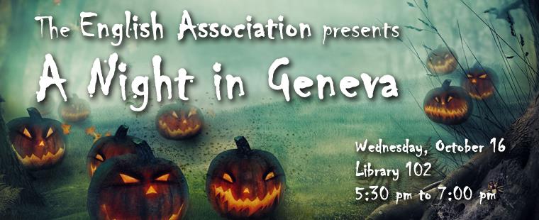 The English Association Presents: "A Night in Geneva"