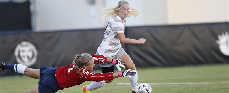 Women's Soccer Spears Sharks To Grab Share of Conference Lead