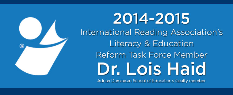 ADSOE professor Lois Haid to serve on International Reading Association taskforce