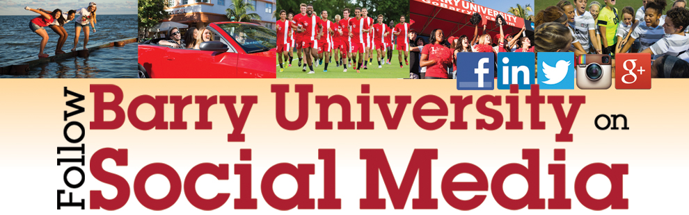 Follow Barry University on Social Media