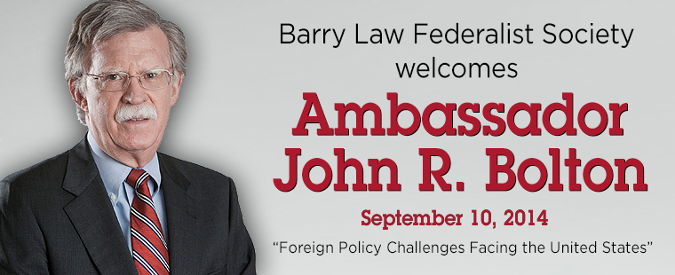 Former U.N. Ambassador to speak at Barry School of Law 