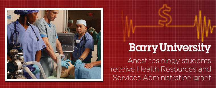 Anesthesiology students receive Health Resources and Services Administration grant