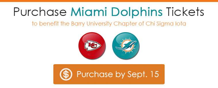 Purchase Miami Dolphins Tickets from Chi Sigma Iota