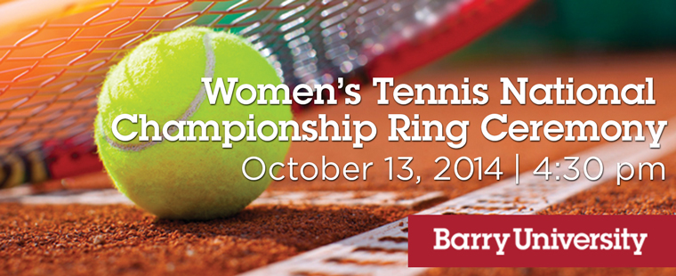 Join Us: Women’s Tennis National Championship Ring Ceremony