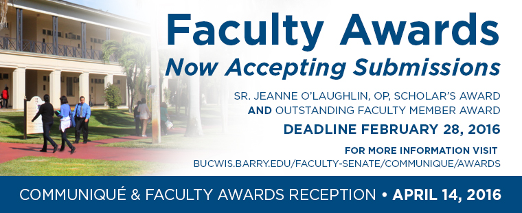 Faculty Awards – Now Accepting Submissions