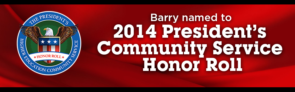 Barry University named to 2014 President’s Community Service Honor Roll