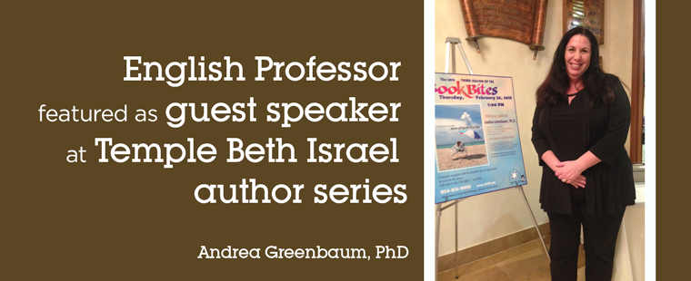 English Professor featured as guest speaker at Temple Beth Israel author series