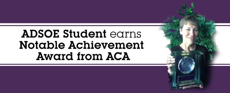 ADSOE Student earns Notable Achievement Award from ACA