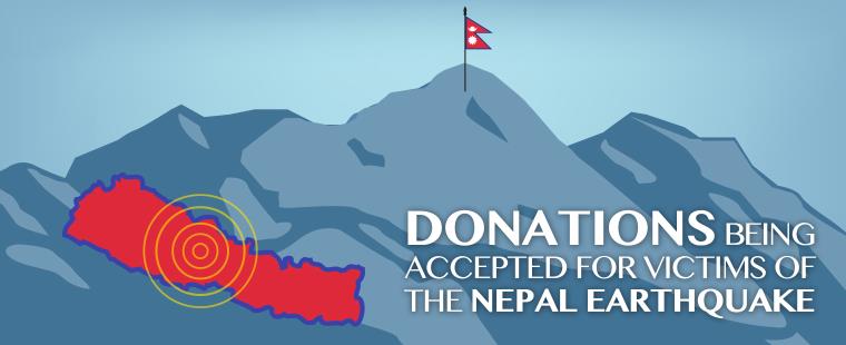 Donations being accepted for victims of the Nepal Earthquakes
