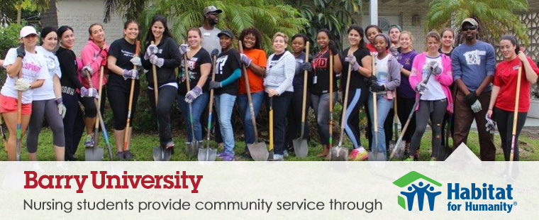 Nursing students provide community service through Habitat for Humanity