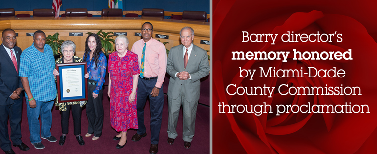 Barry director’s memory honored by County Commission through proclamation