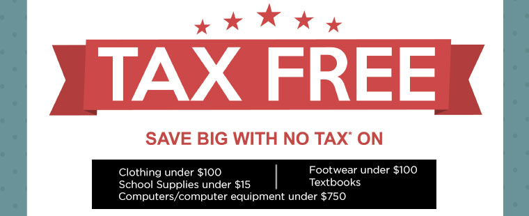 Tax Free Week at the Bookstore