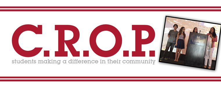  C.R.O.P. students making a difference in their community