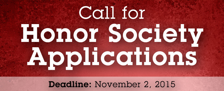 Call for Honor Society Applications