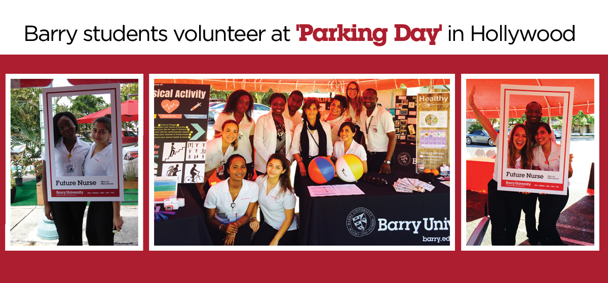 Barry students volunteer at 'Parking Day' in Hollywood 