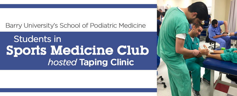 Students in Sports Medicine Club hosted Taping Clinic