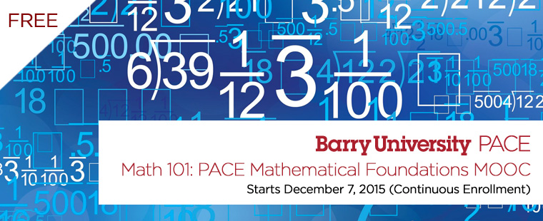 Math 101: PACE Mathematical Foundations MOOC