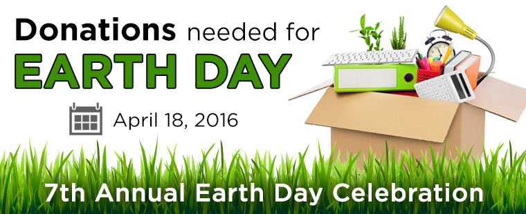 Donations needed for Earth Day!