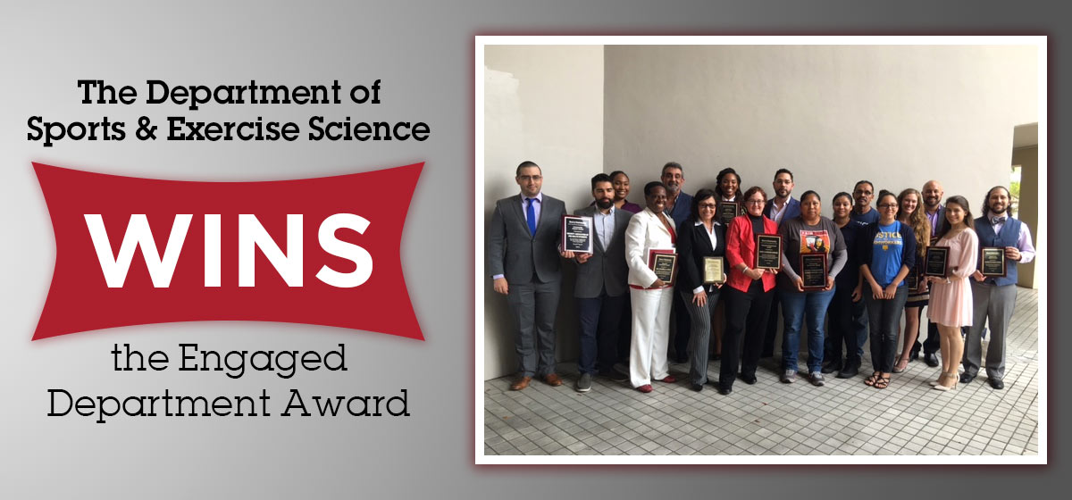 The Department of Sports & Exercise Science wins the Engaged Department Award