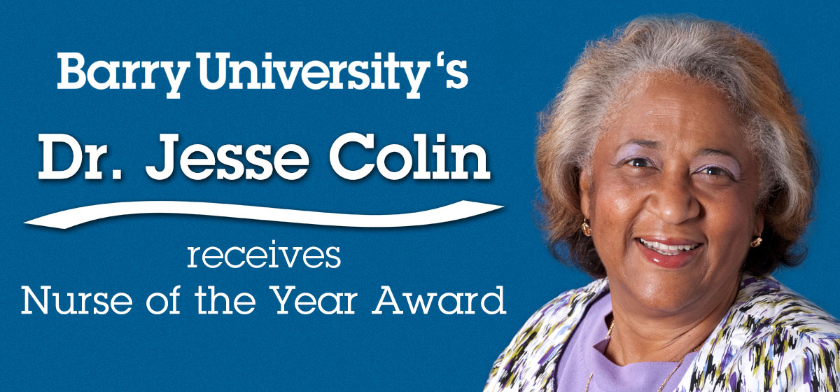 Barry University’s Dr. Jesse Colin receives Nurse of the Year Award