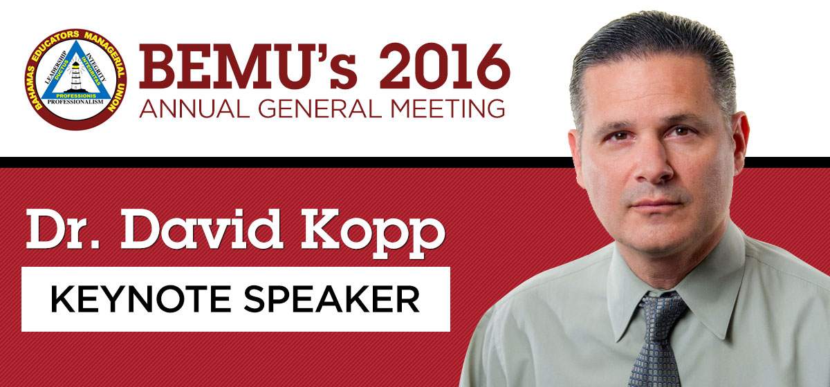 Dr. David Kopp makes keynote presentation at BEMU’s 2016 Annual General Meeting
