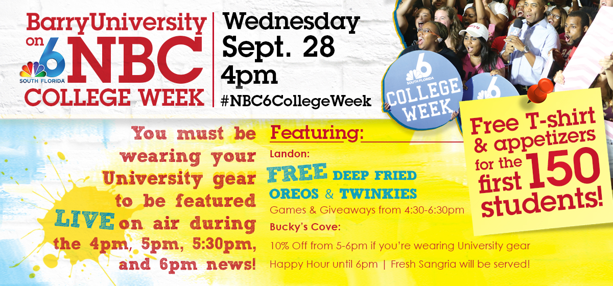 NBC College Week is coming to Barry University!