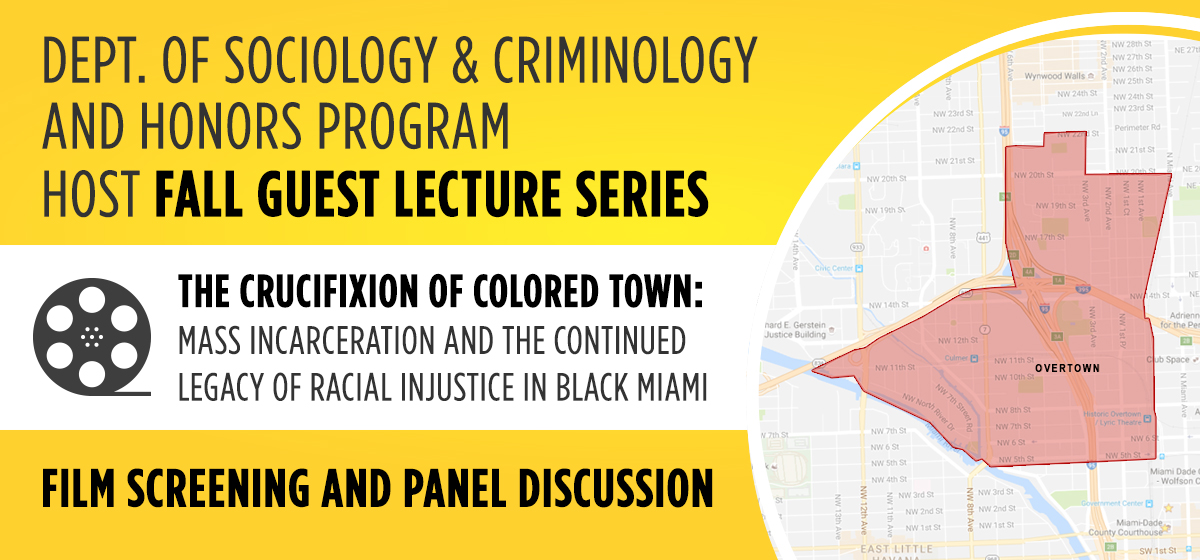 Dept. of Sociology & Criminology and Honors Program host fall Guest Lecture Series