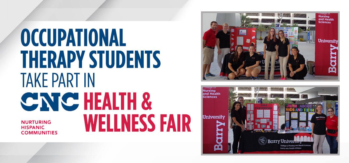 Occupational Therapy students take part in CNC Health & Wellness Fair