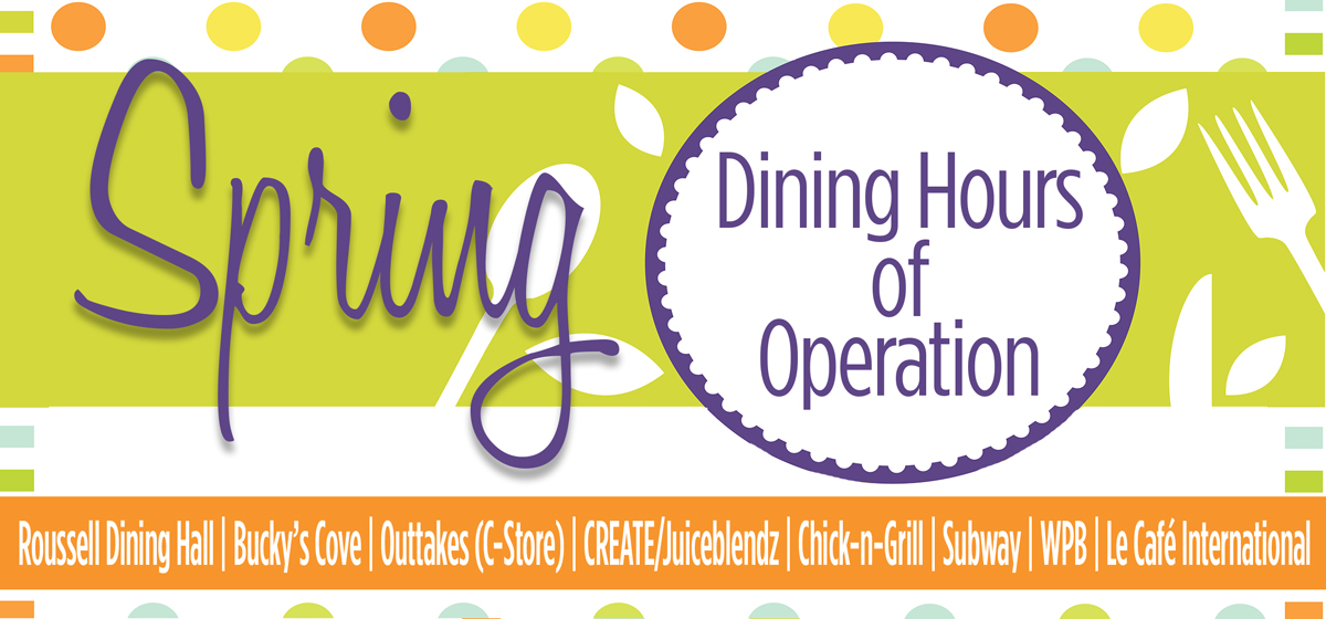 Spring 2017: Dining Hours of Operation