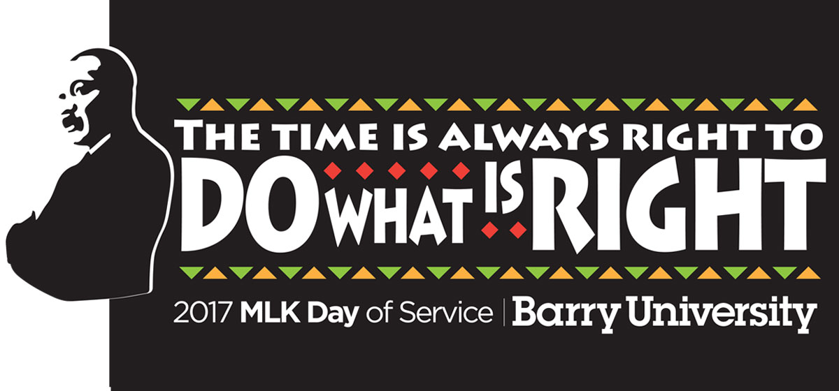 Barry University students volunteer in the community for MLK Day of Service