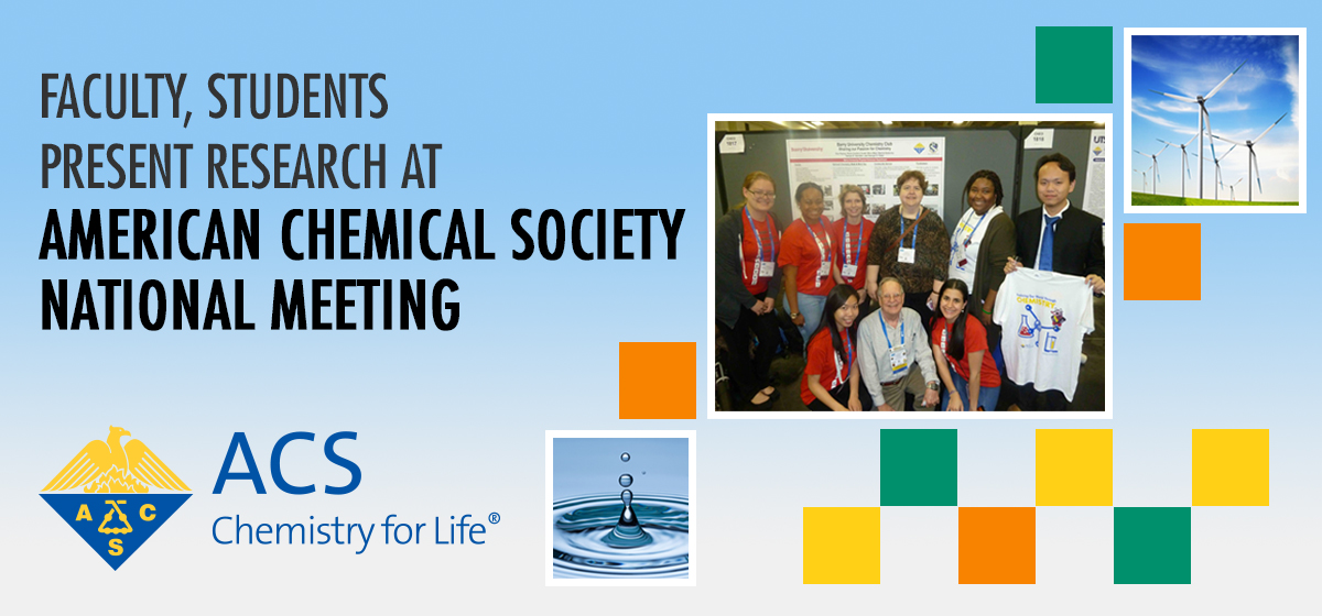 Faculty, students present research at American Chemical Society National Meeting