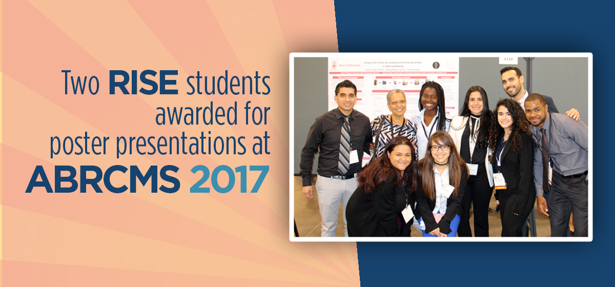 Two RISE students awarded for poster presentations at ABRCMS 2017