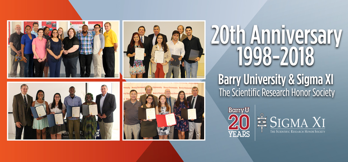 20 years of Sigma Xi, The National Research Honor Society on the Barry University Campus