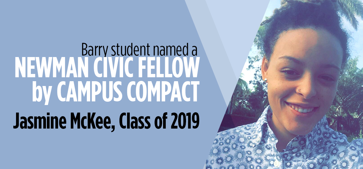 Barry Student Leader Selected for Newman Civic Fellowship