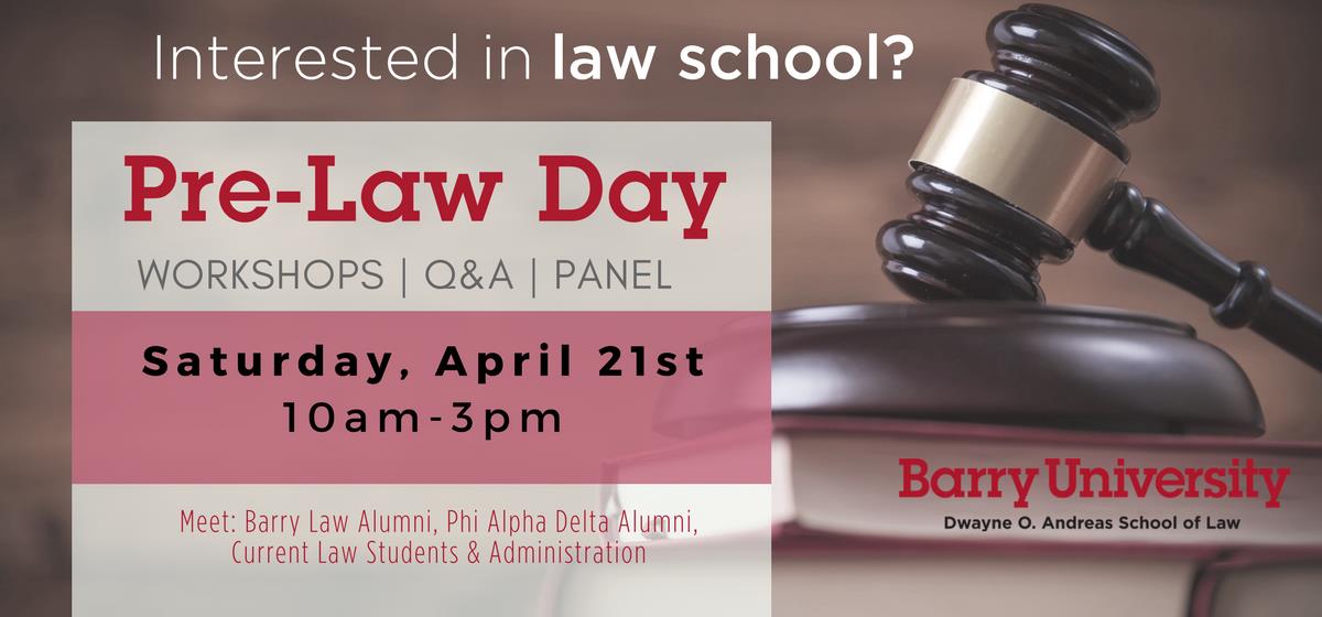 Pre-Law Day on Saturday, Register now!