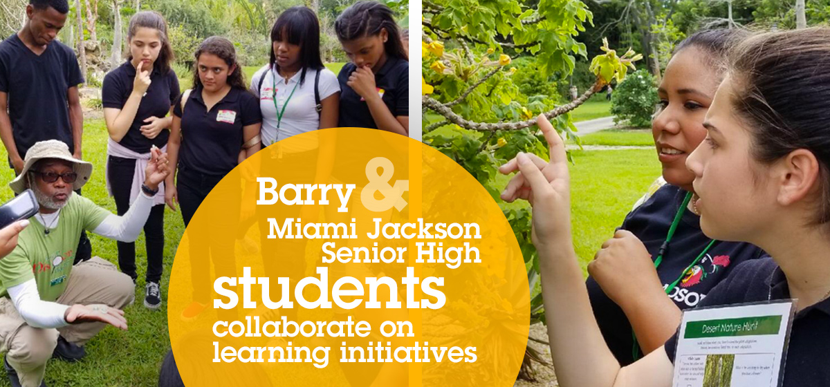 CROP brings together Barry and Miami Jackson Senior High students for learning initiatives at the Fairchild Tropical Botanic Garden 