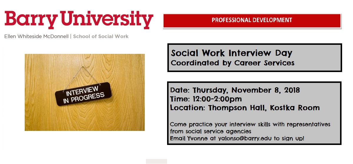 Career Services Presents: Social Work Interview Day