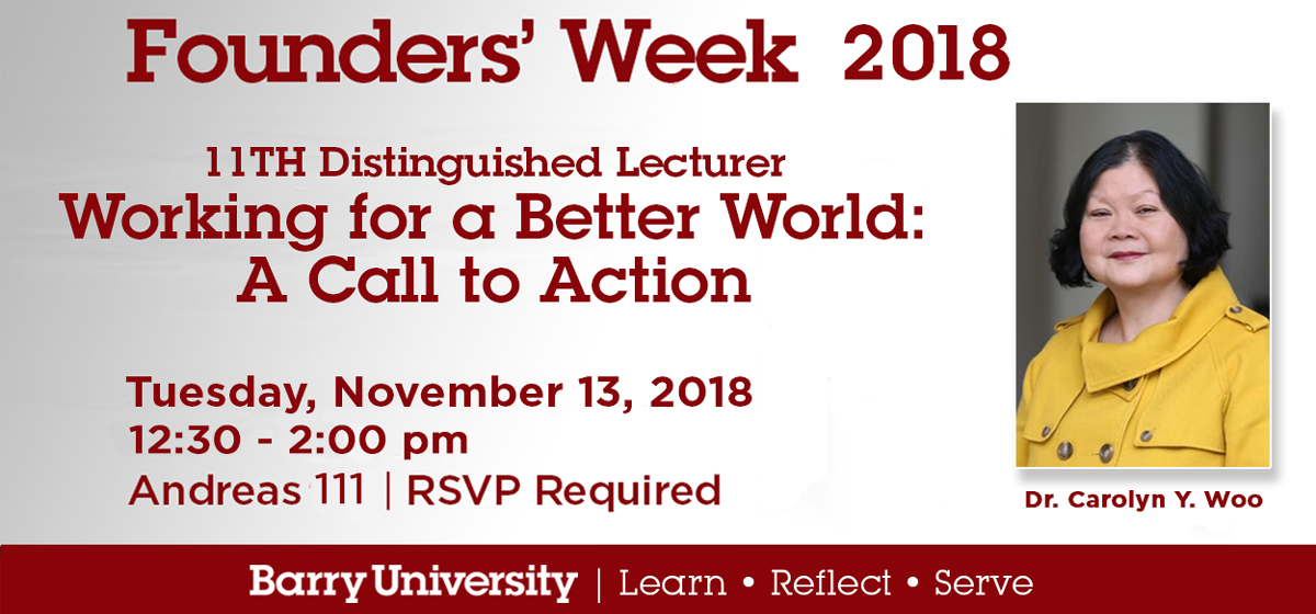 Founders’ Week Distinguished Lecture and Roundtable Lunch Discussion
