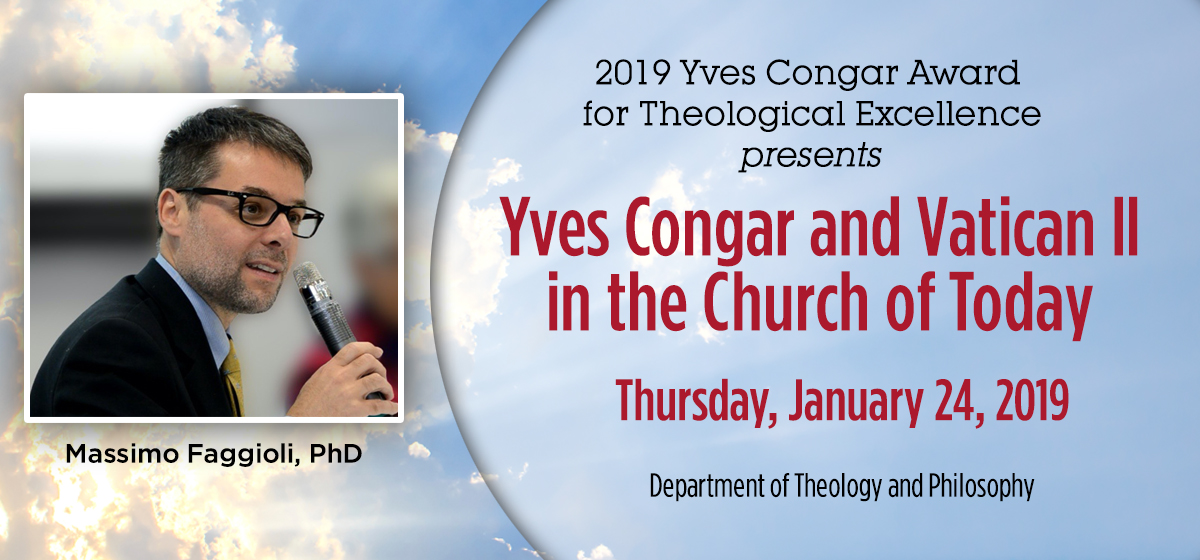 Join us for the 2019 Yves Congar Award for Theological Excellence, Jan. 24