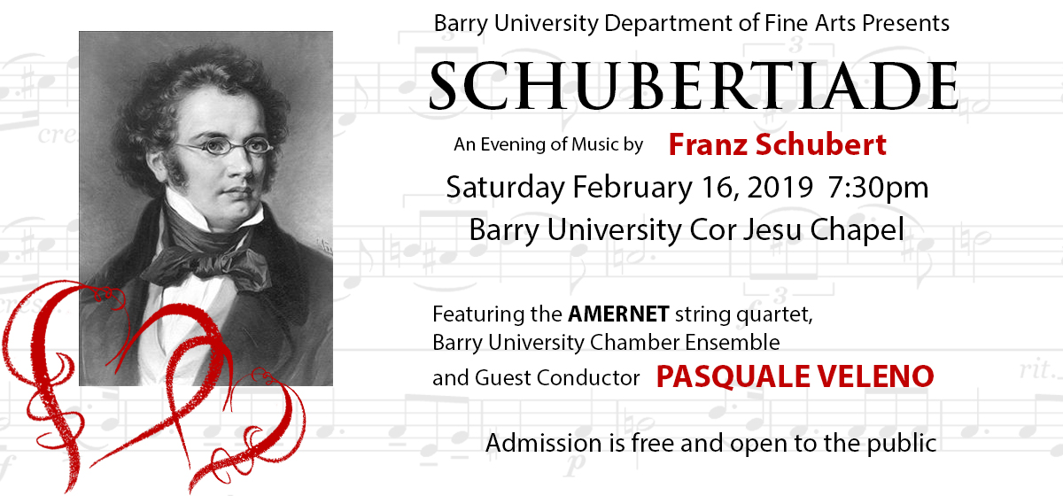 Barry University Department of Fine Arts Presents Schubertiade
