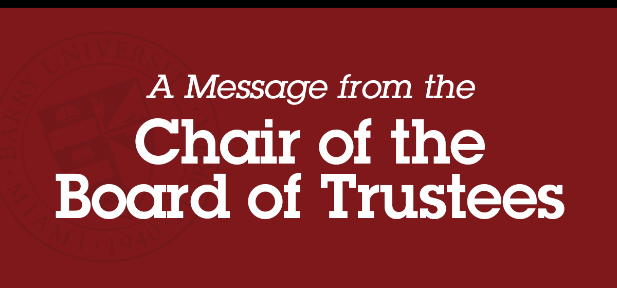 Message from Chair of Board of Trustees