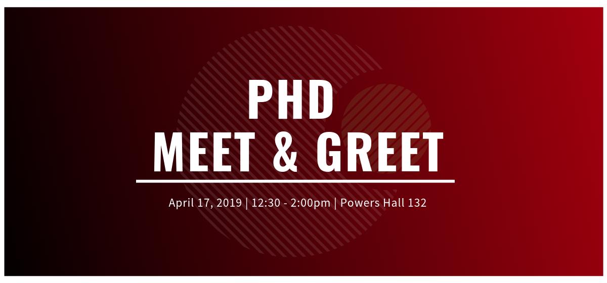 2019 PhD Cohort Meet & Greet