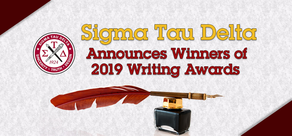 Sigma Tau Delta announces winners of 2019 writing awards