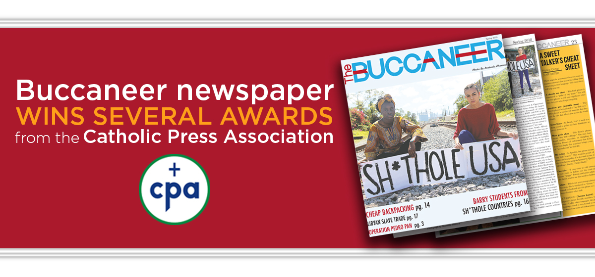 Buccaneer newspaper wins several awards from the Catholic Press Association